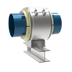 Cold-insulated four-way limit fixed pipe support